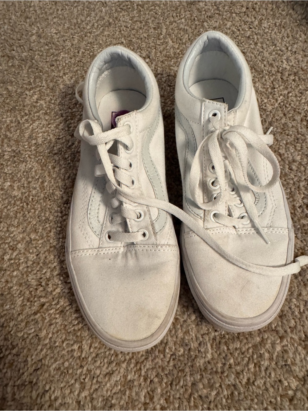 White vans Canvas Low-Top Sneakers